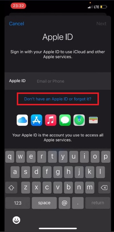 dont have apple id
