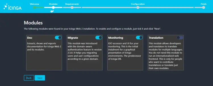 Icinga Module Setup
