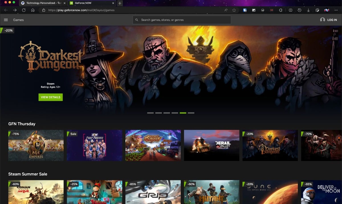 site web de geforce now