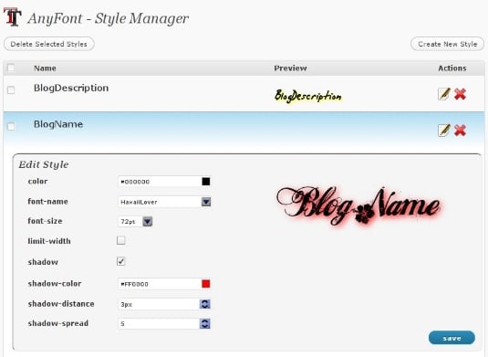 remplacer la police dans wordpress avec le plugin anyfont wordpress - anyfont 1