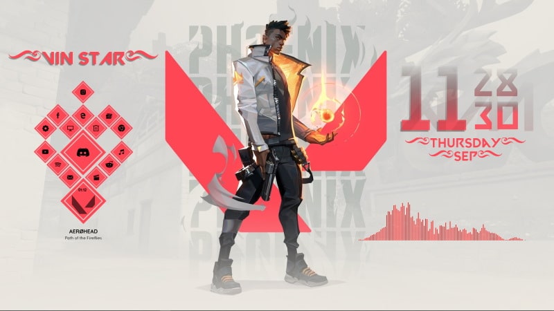 Valorant Rainmeter skin