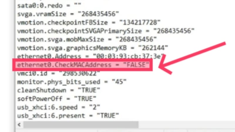 changer l'adresse à false