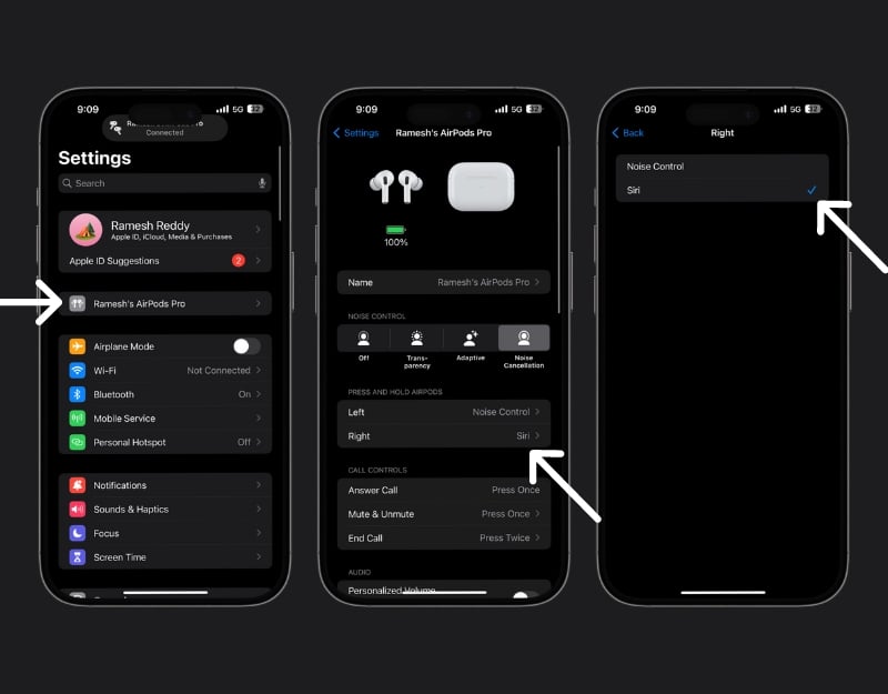 come attivare siri sui tuoi airpods