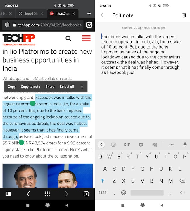 vivaldi arriva su android, con alcune caratteristiche degne di nota - vivadi note