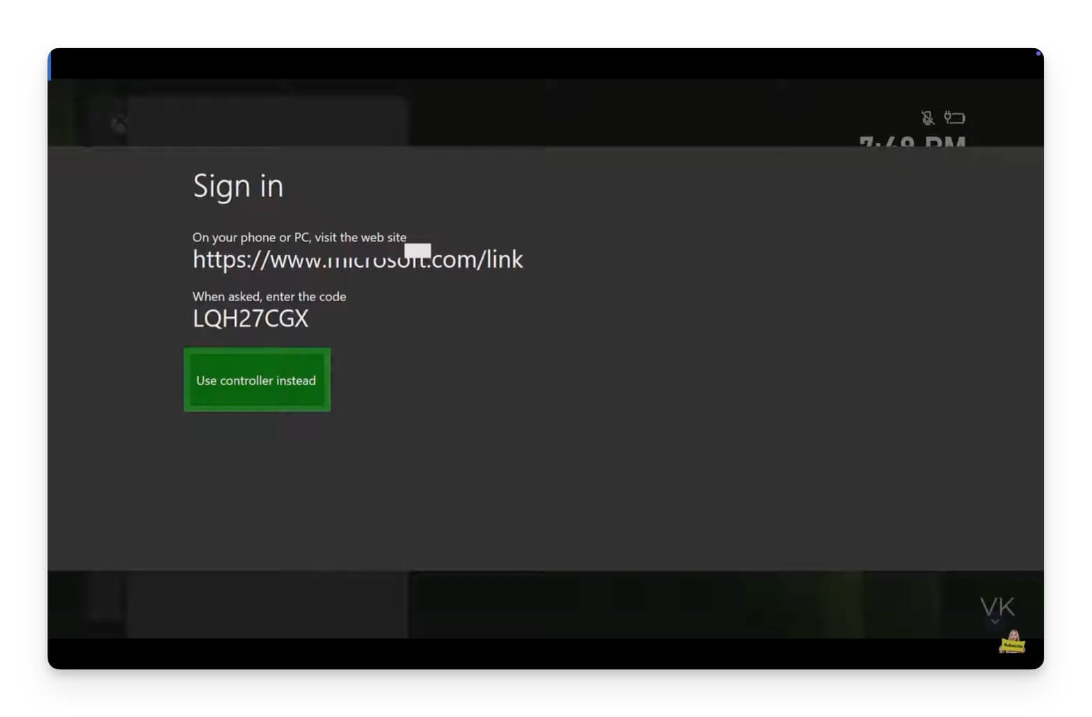 codice di collegamento microsoft