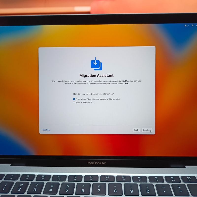 миграция данных со старого macbook