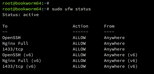 verify ufw