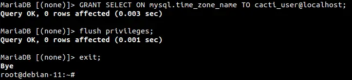 Concedi privilegi all'utente MySQL