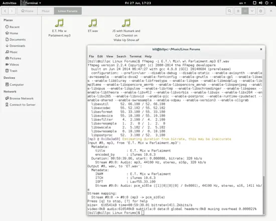 Converti MP3 in formato file WAV