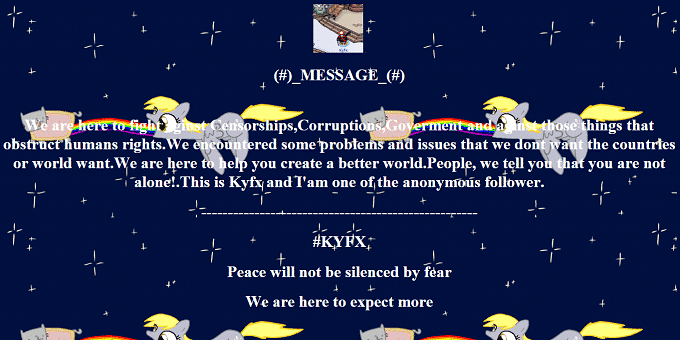 Operación Hong Kong: Anonymous hackea el sitio web del Gobierno Chino