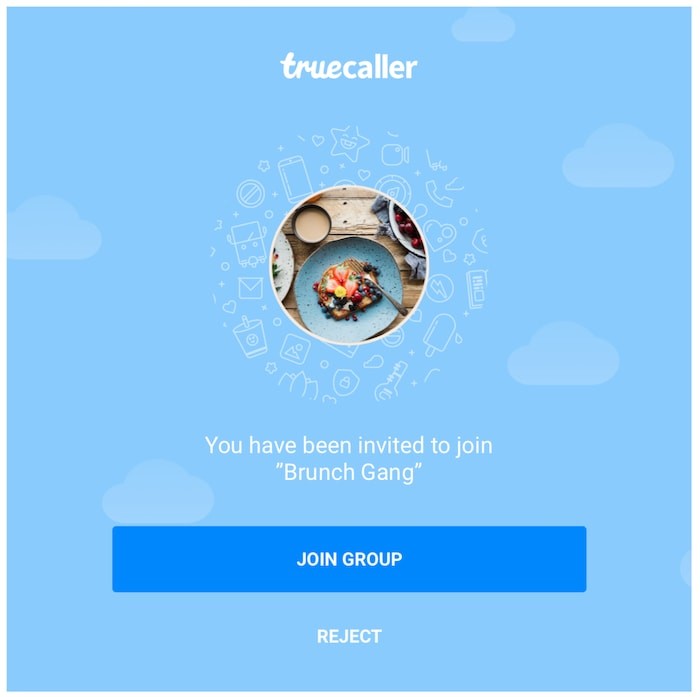Truecaller führt die Gruppenchat-Funktion auf Android und iOS ein - Truecaller Gruppenchat Einladung