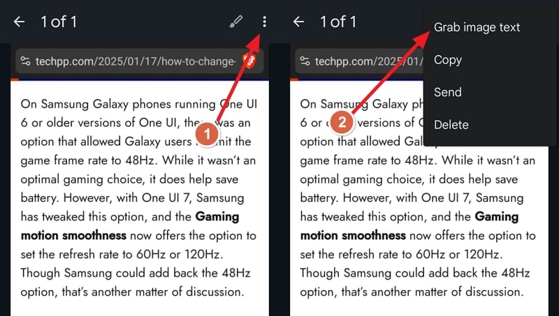 Bildtext in der Keep Notes-App erfassen