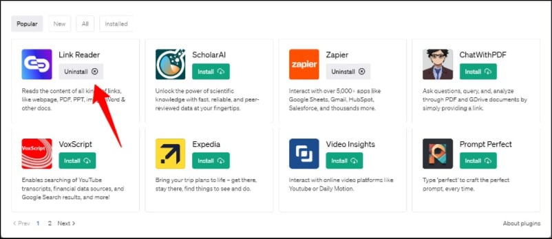 linkreader plugin chatgpt