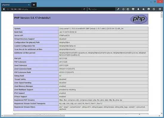 Información de PHP.