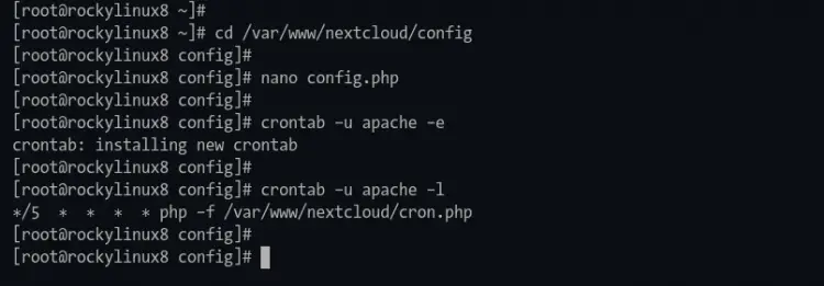 Nextcloud habilitar caché de memoria y configurar Cron