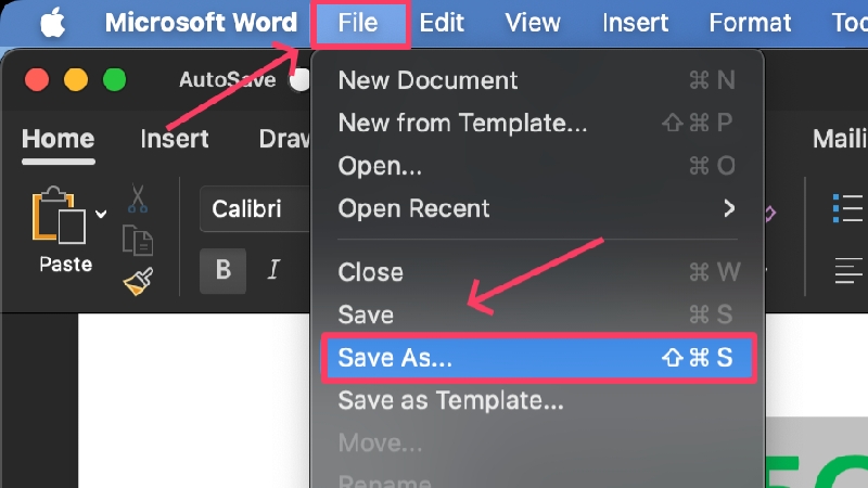 ms word salva come file