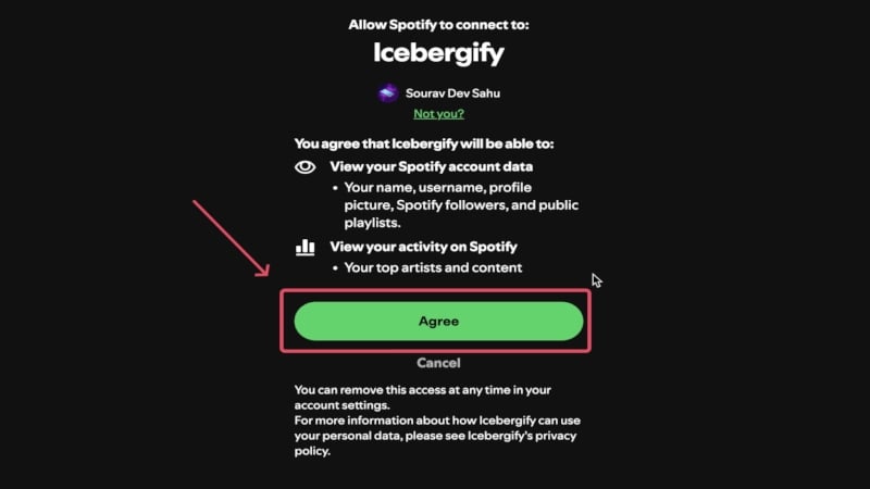 разрешить доступ к icebergify