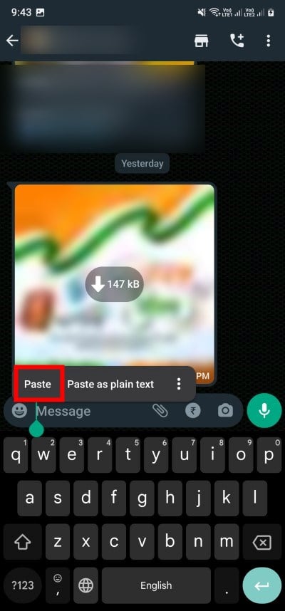 invia messaggi vuoti su whatsapp
