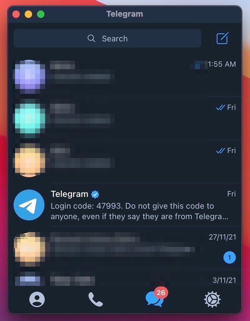 création d'un canal telegram sur bureau