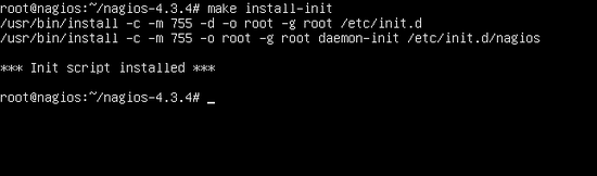 Nagios init 파일 설치