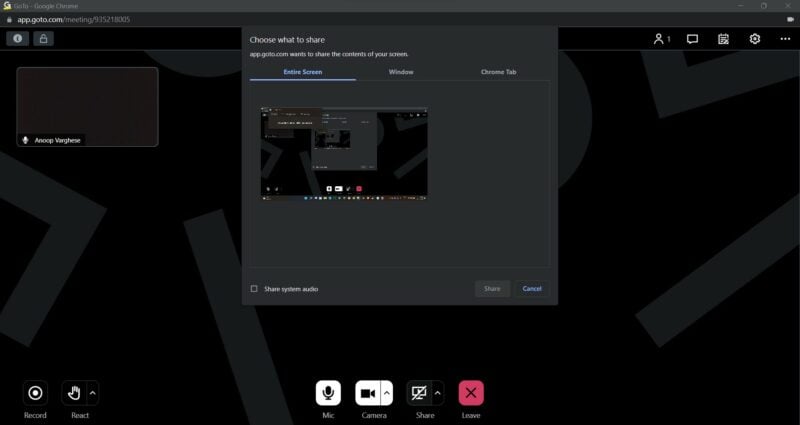 gotomeeting remote Bildschirmfreigabe-Tool