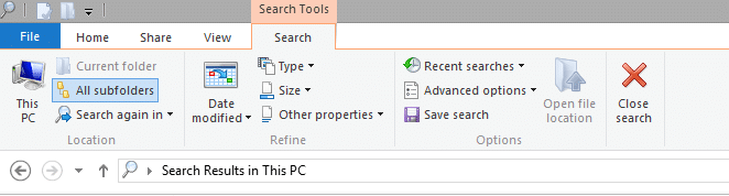 Tipps und Tricks Windows 8 Dateisuche Suchband