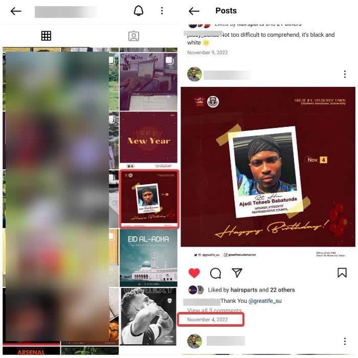 Trouver l'anniversaire de quelqu'un en ligne en utilisant Instagram