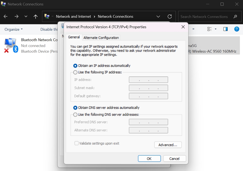 получить ip-адрес автоматически на windows 11