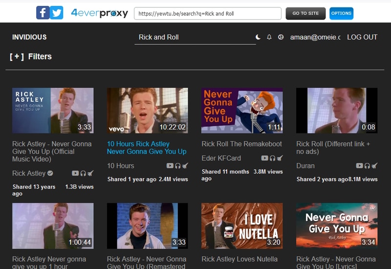 4everproxy per YouTube