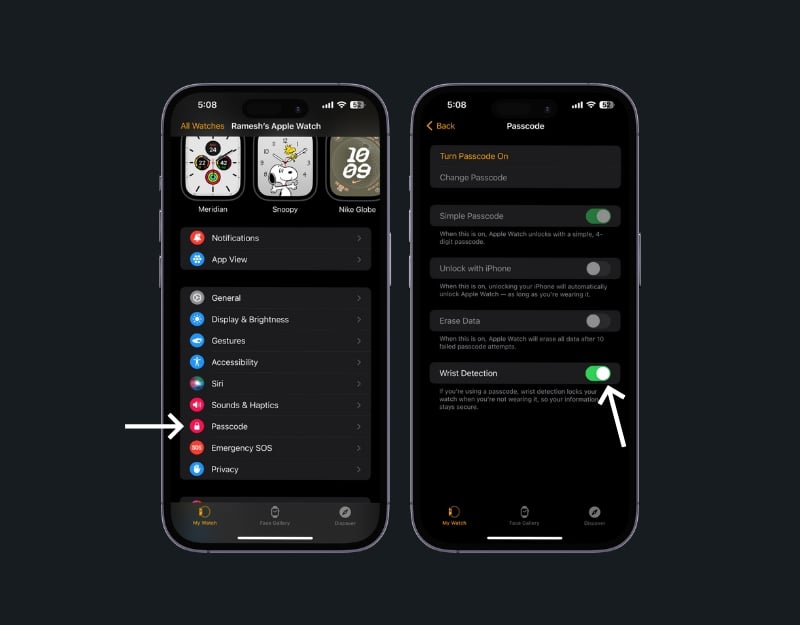 So aktivieren Sie die Handgelenkserkennung auf der Apple Watch
