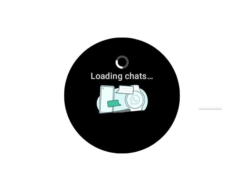 экран загрузки чатов whatsapp на wearos