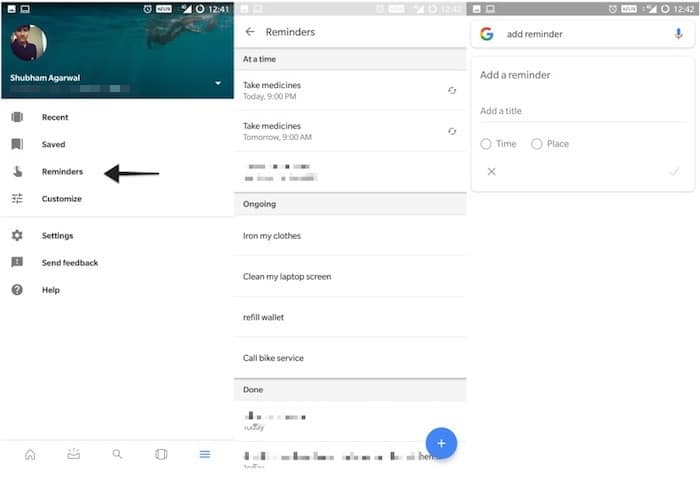 la forma más fácil de establecer recordatorios es simplemente buscarlo en google - google establecer recordatorios 3