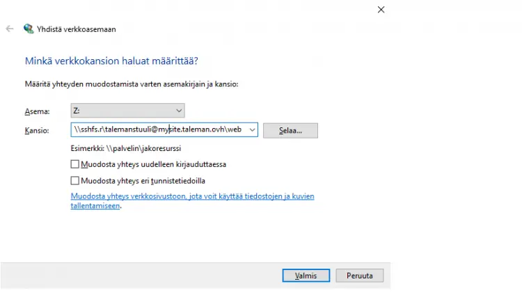 SSHFS per Windows collegamento