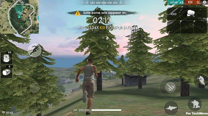 モバイル用バトルロイヤルスタイルのゲーム
