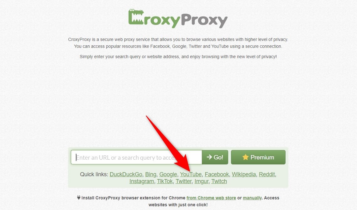 how to use croxyproxy youtube