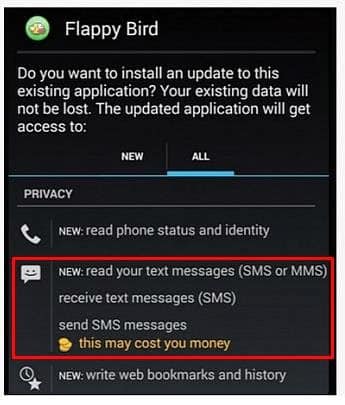 Criminosos cibernéticos aproveitam enquanto o sol brilha sobre o Flappy Bird, versões maliciosas do jogo Flappy Bird enviam SMS para números de tarifa premium