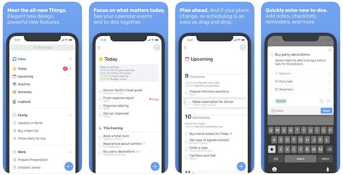 8 лучших приложений для напоминаний для iphone - things 3