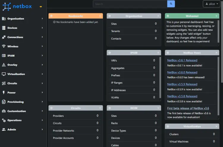 netbox daSHBOARD