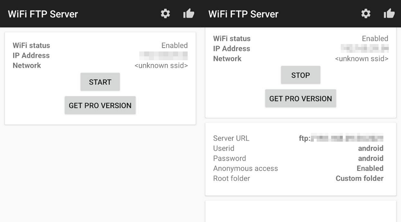 server ftp wifi