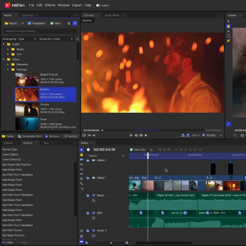 hitfilm express editor de video
