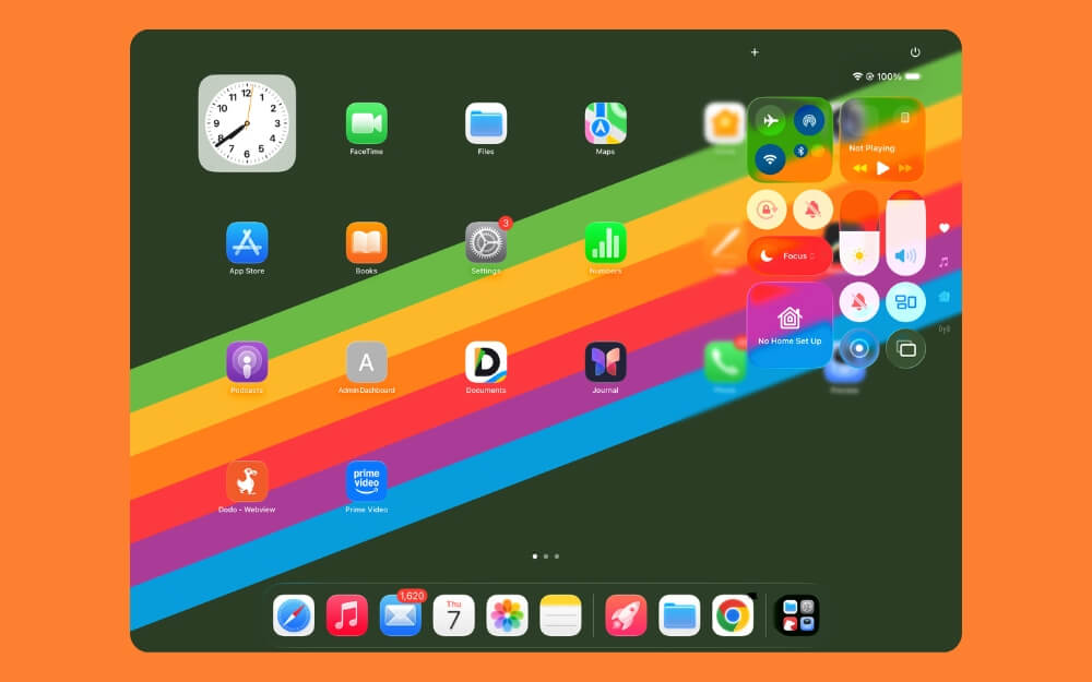 iPadOS 26 액체 유리 디자인