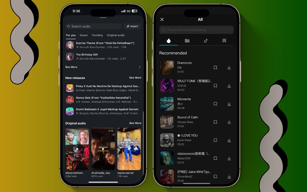 instagram edits and capcut audio libraries