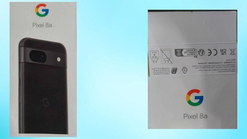 google pixel 8a retail box images
