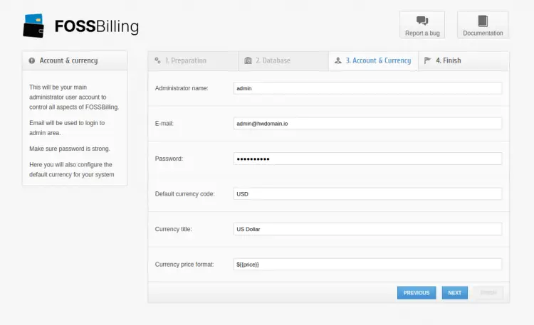 configuration admin