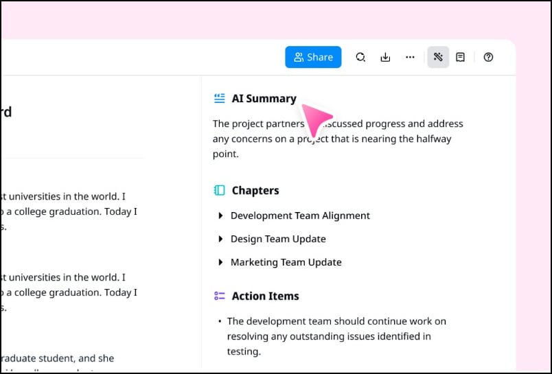 ai summary notta ai
