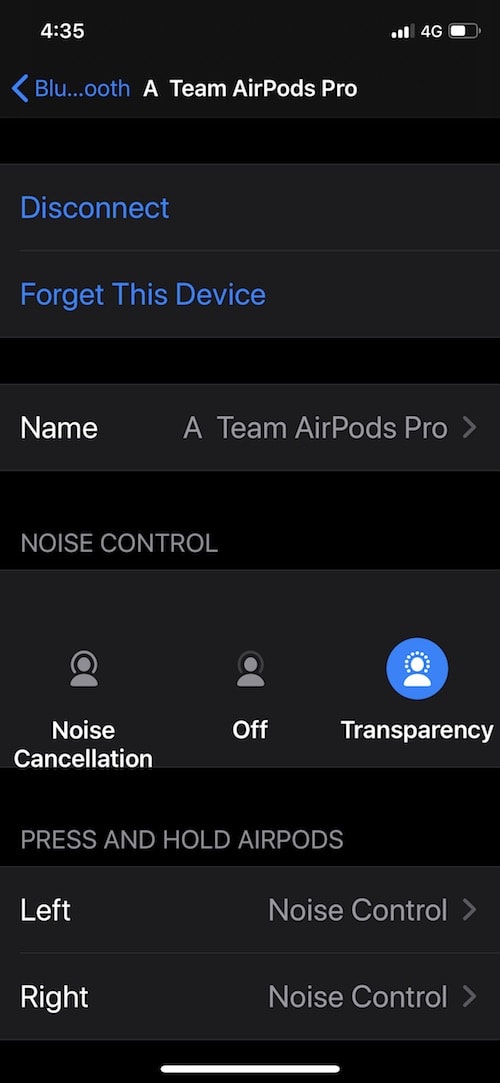 AirPods Proの透明モードを有効にする方法 - 方法3