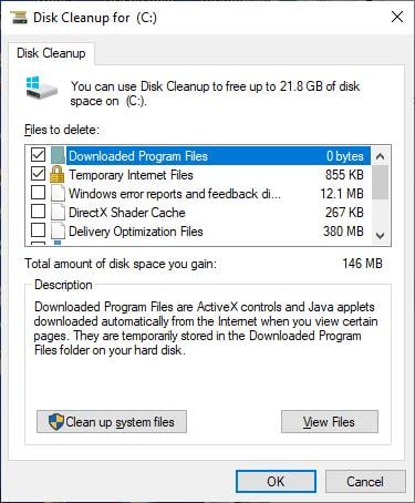 Dateien auf Windows bereinigen
