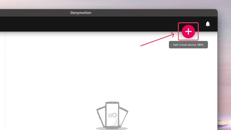 genymotionで新しい仮想デバイスを作成する
