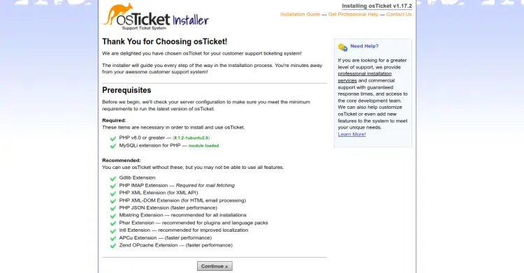 Installer osTicket