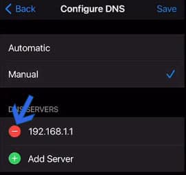 DNS auf iOS entfernen